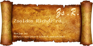 Zsoldos Richárd névjegykártya